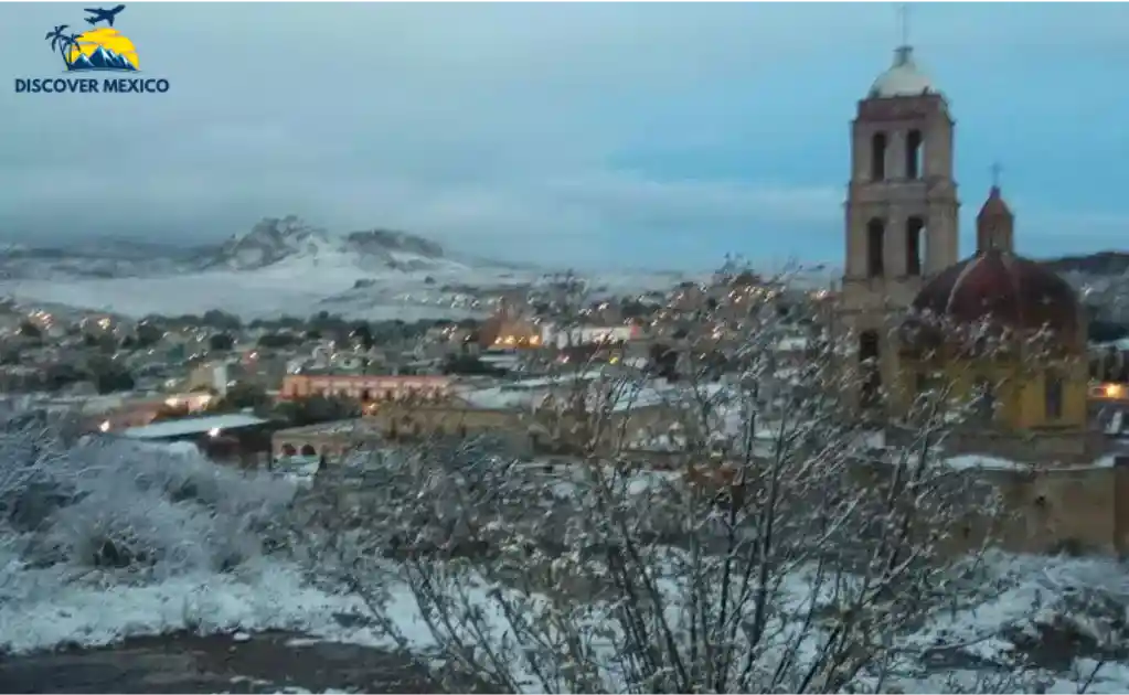 Snowy winter in Sombrerete Zacatecas