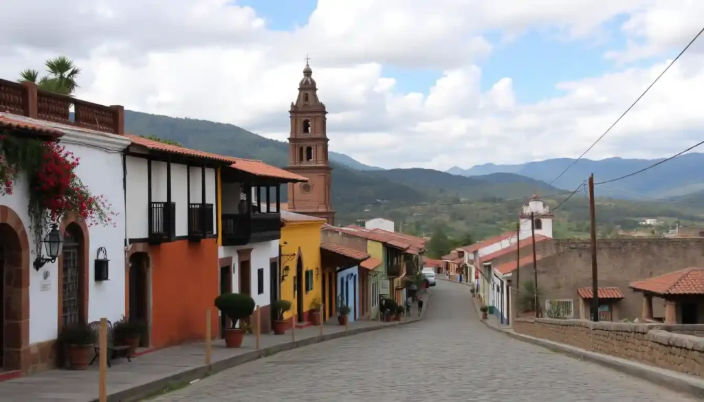 Picturesque Mascota in the Sierra Madre, with cobblestone streets, colonial architecture, vibrant plazas, panoramic views from Cerro de la Cruz, artisanal crafts, authentic cuisine, Volcán de Tequila, and Las Palmas hot springs.